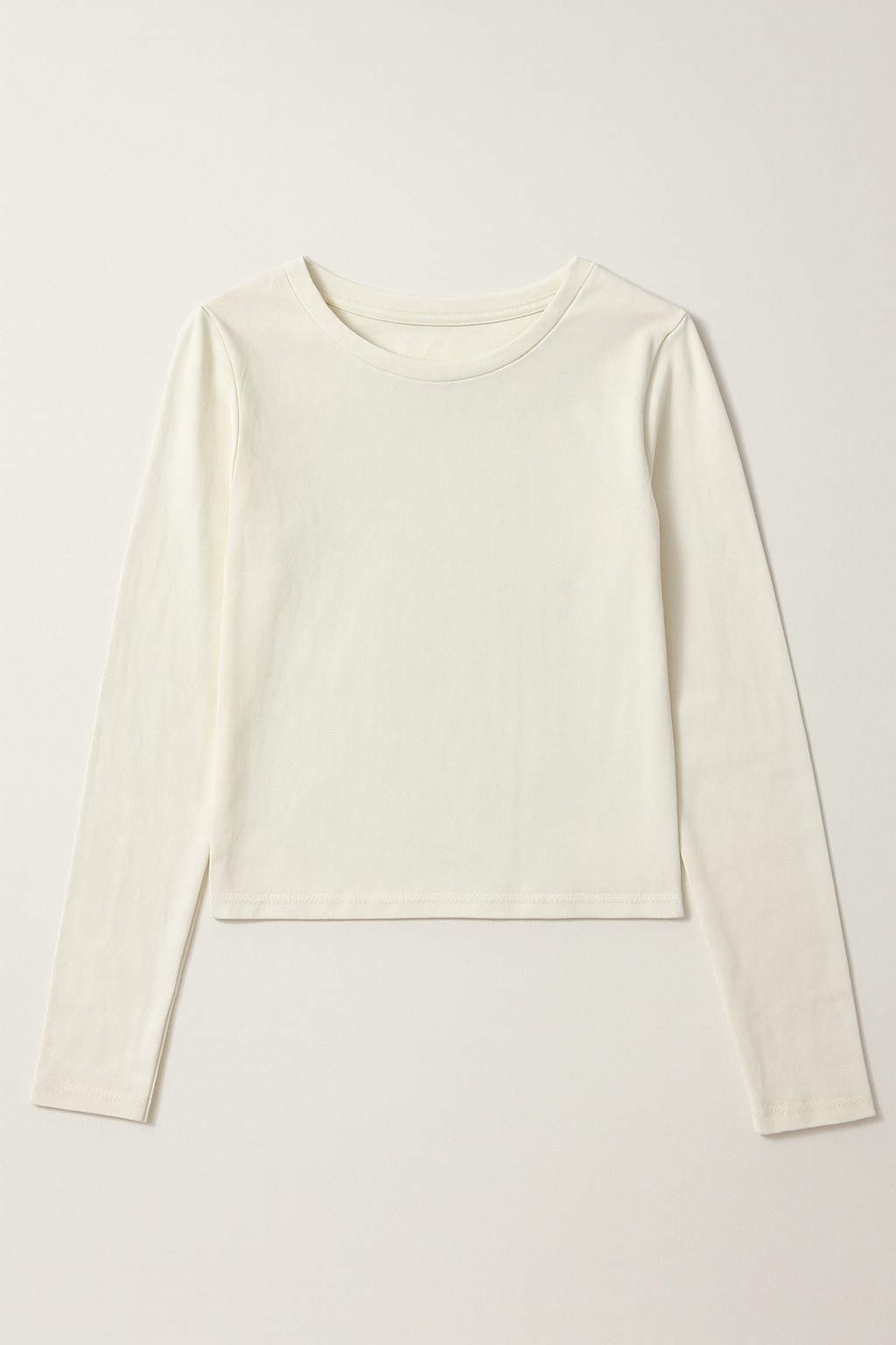 KAYIK YAKA UZUN KOLLU BEYAZ TİŞÖRT - 2