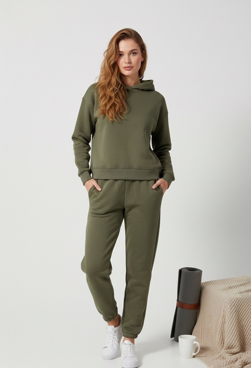 YUMUŞAK DOKULU ŞARDONLU EŞOFMAN TAKIMI