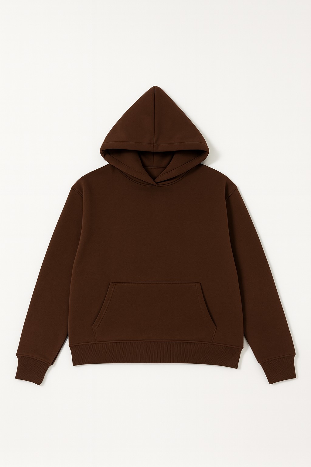 KAHVERENGİ KAPÜŞONLU İÇİ TÜYLÜ HOODİE - 3