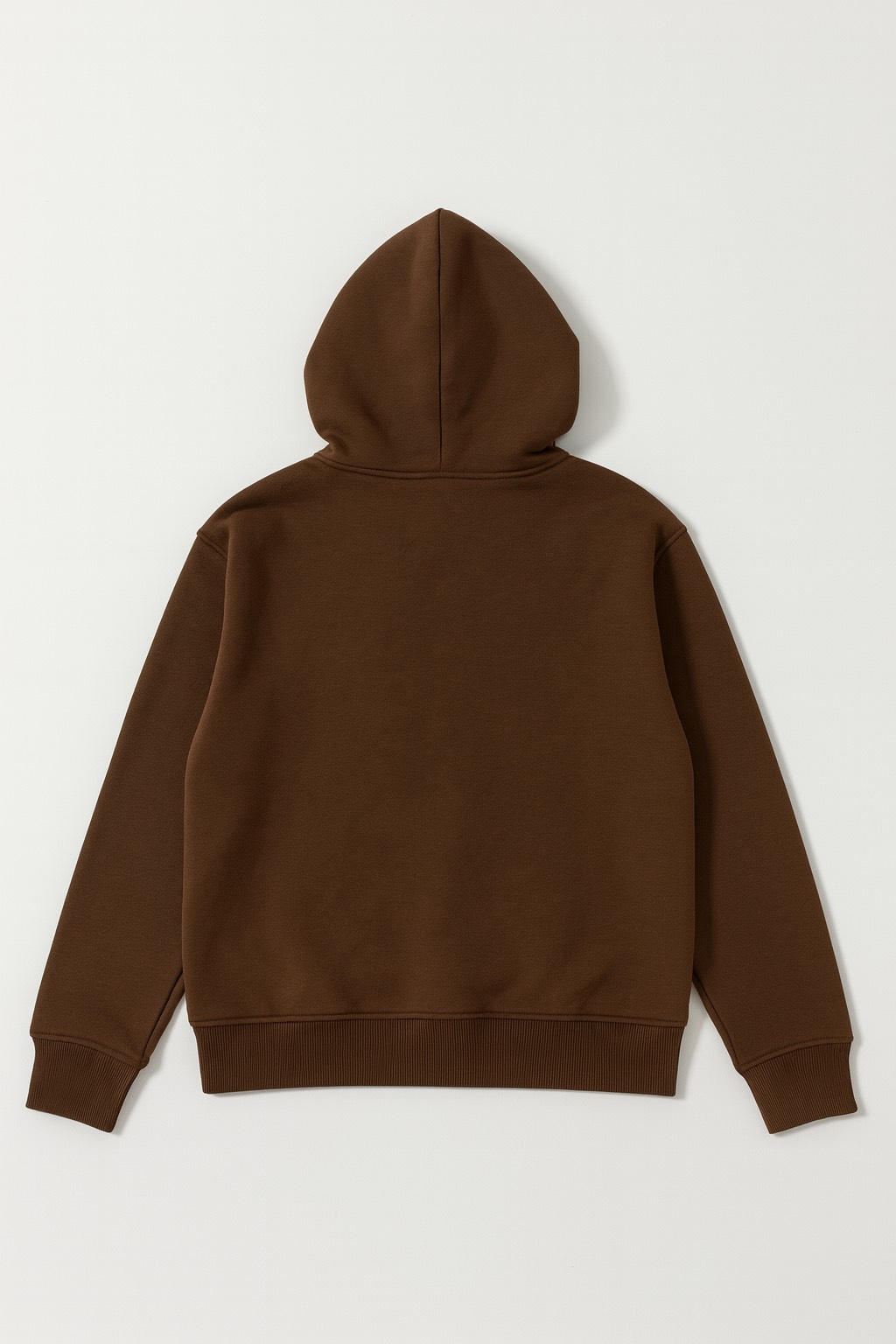 KAHVERENGİ KAPÜŞONLU İÇİ TÜYLÜ HOODİE - 4