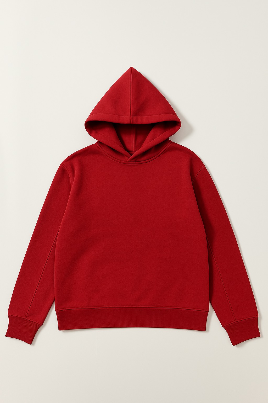 KIRMIZI KAPÜŞONLU İÇİ TÜYLÜ HOODİE - 4
