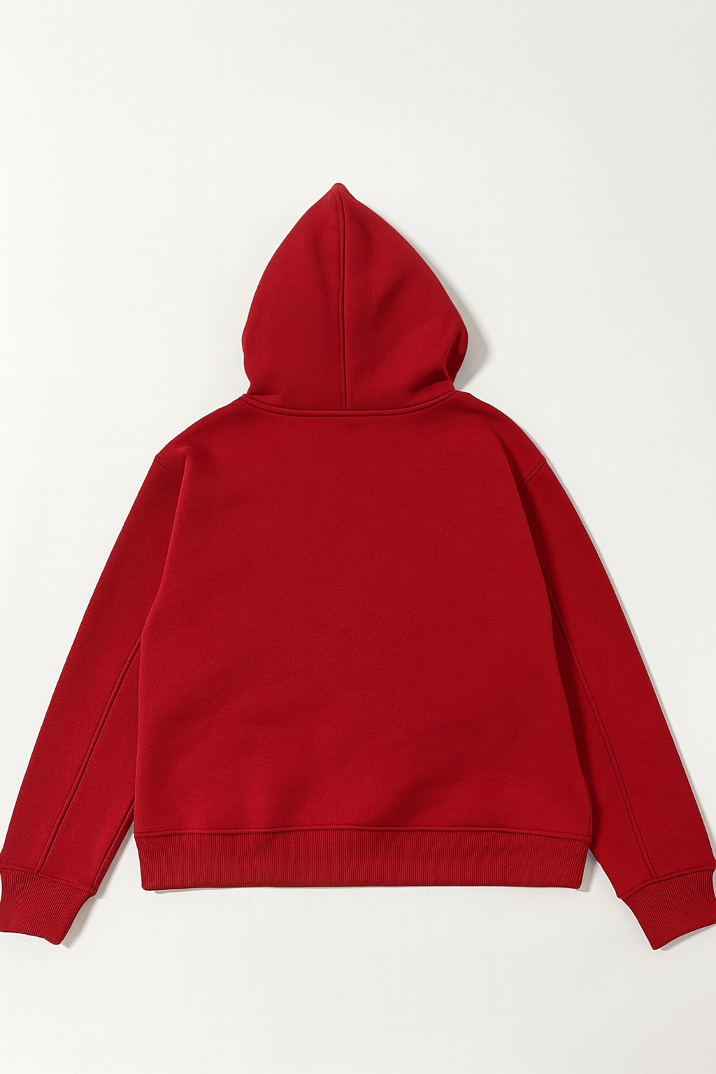 KIRMIZI KAPÜŞONLU İÇİ TÜYLÜ HOODİE - 5
