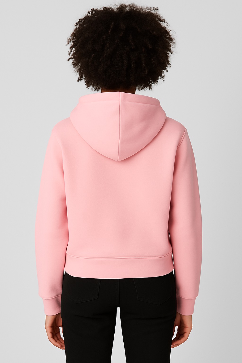 PEMBE KAPÜŞONLU İÇİ TÜYLÜ HOODİE - 2