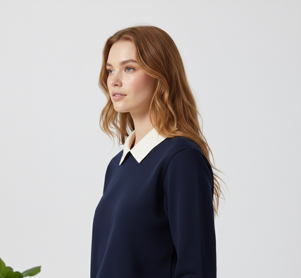  Polo Yaka  Kolej Sweatshirt Polo Yaka - 1