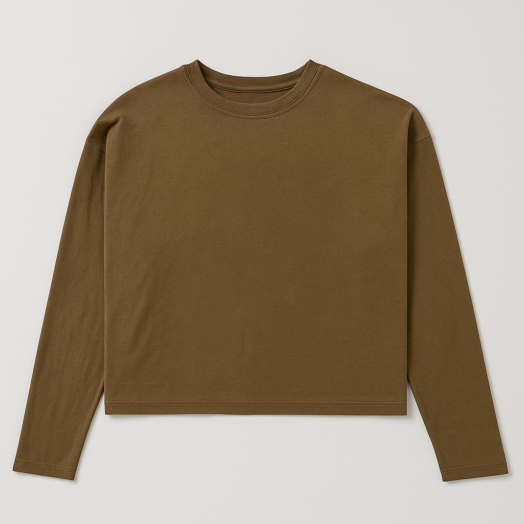 UZUN KOLLU KAHVERENGİ BLUZ - 3