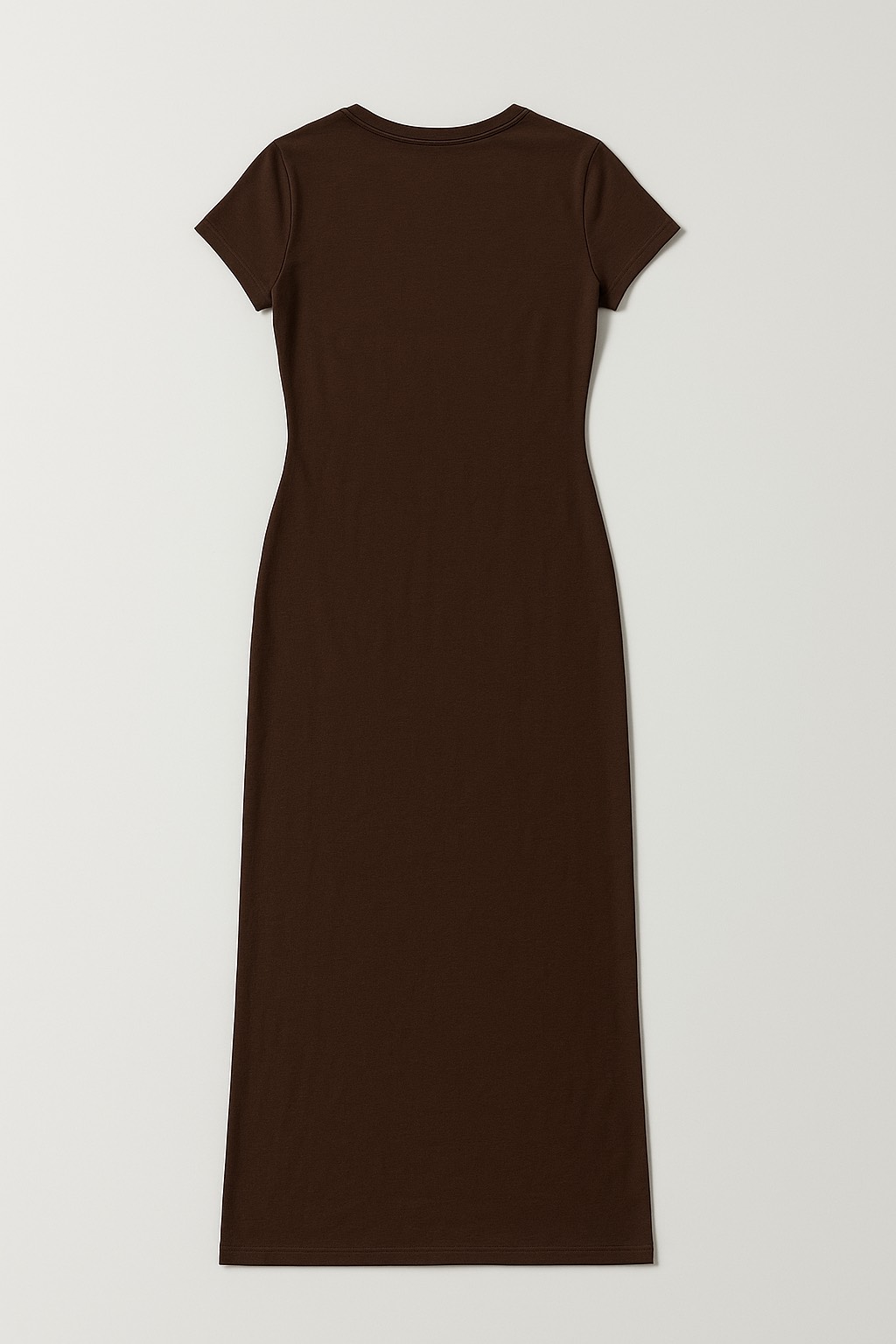 UZUN POLYAMİD KAHVERENGİ ELBİSE - 2