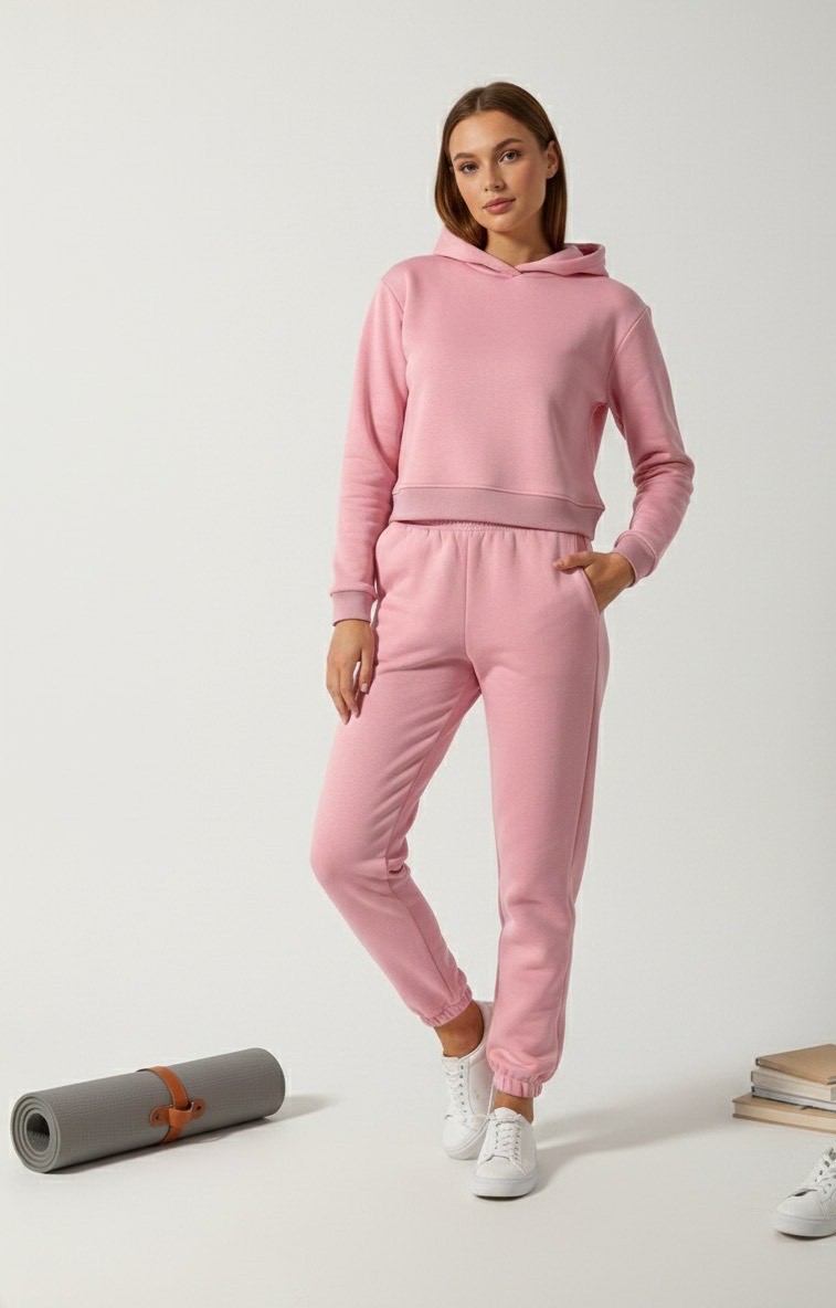 YUMUŞAK DOKULU ŞARDONLU EŞOFMAN TAKIMI