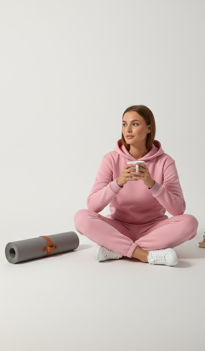 YUMUŞAK DOKULU ŞARDONLU EŞOFMAN TAKIMI - 2