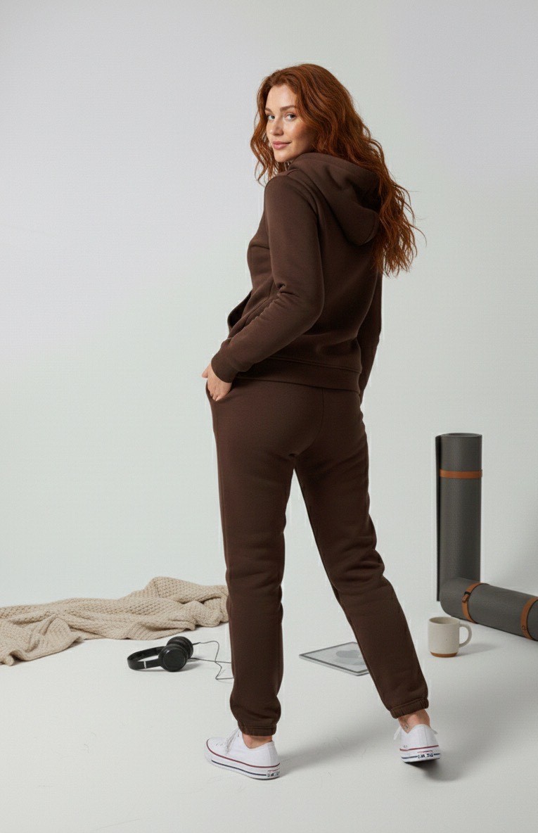 YUMUŞAK DOKULU ŞARDONLU EŞOFMAN TAKIMI - 2