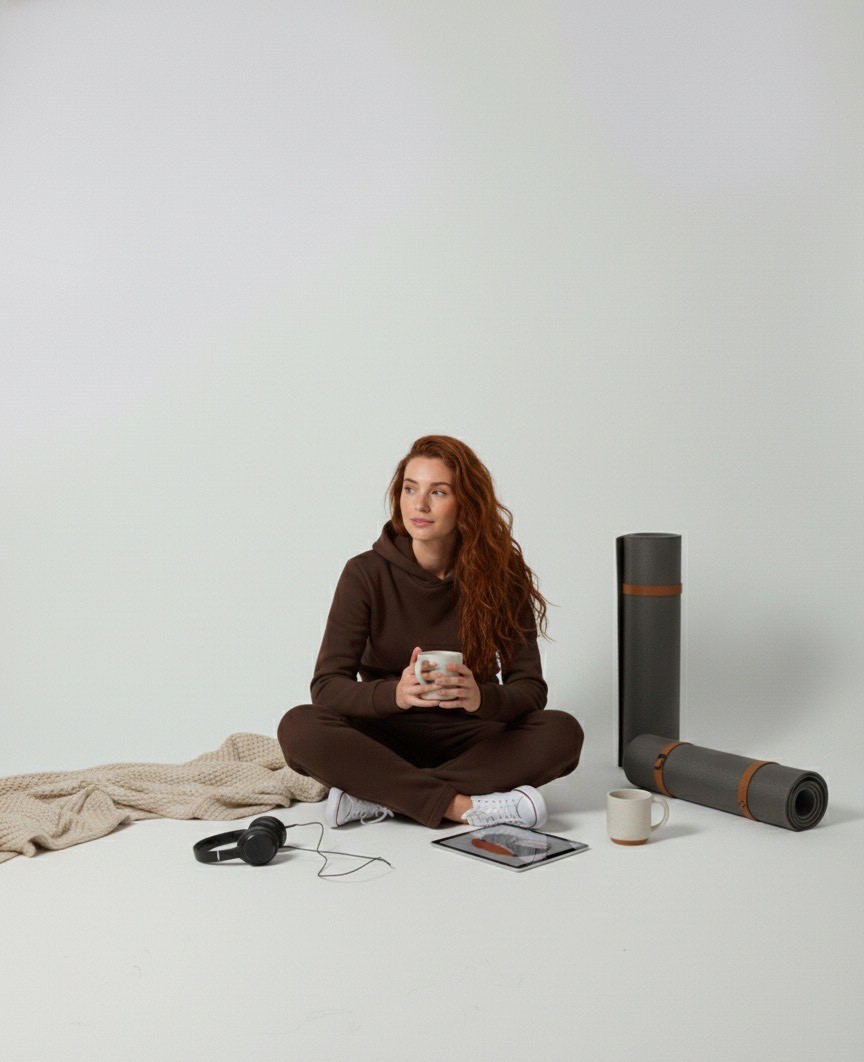 YUMUŞAK DOKULU ŞARDONLU EŞOFMAN TAKIMI - 3